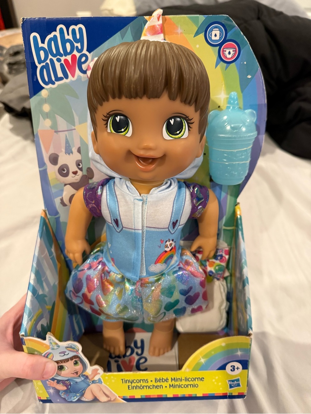 Baby Alive Tinycorns Rainbow Heart Dress Doll - Blue Outfit